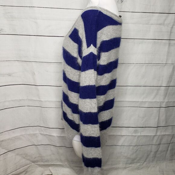 Moda International rabbit hair wool stripe Sweater - Picture 7 of 8